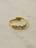Noelia Adjustable Ring w Zirconium Stones