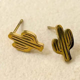 Minimal Cactus Stud Earrings