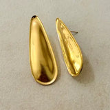 Shao Matte Gold Stainless Steel Earrings