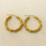 Adar Stainless Steel Hoop Earrings