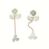 Mariza Distressed Paint Floral Dangle Earrings