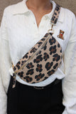 CASSETTE - Leopard Print Suede Fanny Pack