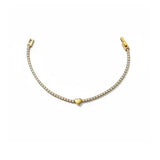 Tennis Bracelet w Heart Detail