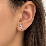 Minimal Sitting Cat Stud Earrings