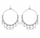 The Sky Stainless Steel Hoop Earrings