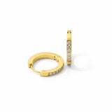 Set of 3 Pairs of Hoop Earrings w Zirconium Stones