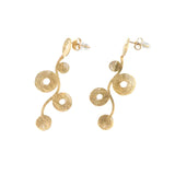 Florie Brushed Gold Earrings  