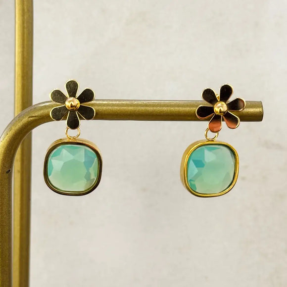 Alke Stainless Steel Floral Earrings