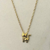 Kitten With The Tie Bow Waterproof Necklace 