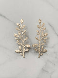 Olive Tree Hammered Gold Earrings 