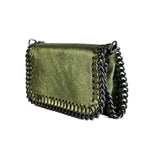 CASSETTE - Hyper Leather Crossbody Bag Metallic Green