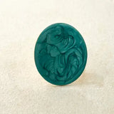 Clouds Stainless Steel Enamel Adjustable Ring