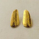 Miura Floral Motiffed Stainless Steel Stud  Earrings