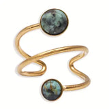 Maeana Adjustable Ring w Mineral Stones