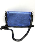 CASSETTE - Hyper Leather Crossbody Bag Blue