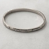Thelma Stainless Steel Cuff Bracelet w Zirconium Stones