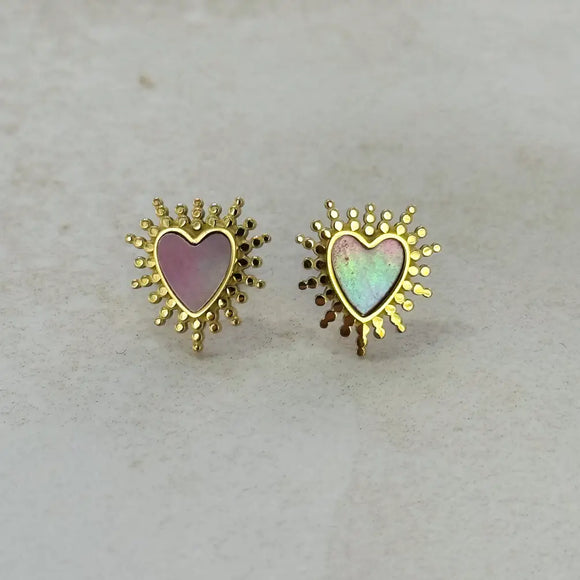 Shining Heart Minimal Stainless Steel Earrings