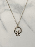 Cats Sitting Under The Moon Necklace 