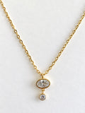 Makis Geometric Necklace W Zirconium Stones