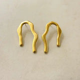 Haruna Brushed Gold Stainless Steel  Earrings