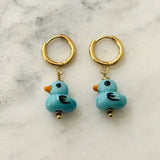 Ceramic Duck Earrings