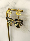 Monstera Leaf Dangle Earrings  