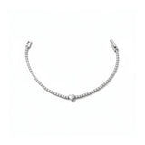 Tennis Bracelet w Heart Detail