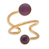 Maeana Adjustable Ring w Mineral Stones