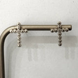 Stainless Steel Cross Stud Earrings