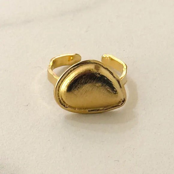 Landet Brushed Gold Ring