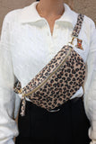 CASSETTE - Leopard Print Suede Fanny Pack