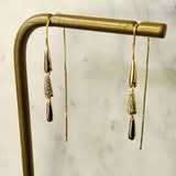 Triple Drops Fineline Dangle Earrings