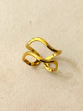 Wavy Waterproof Adjustable Ring