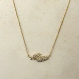 Karlota Floral Necklace w Zirconium Stones
