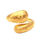 Pelo Brushed Gold Adjustable Ring
