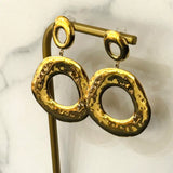 Sidonia Hammered Gold Earrings