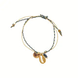 Bohem Summer Bracelet w Crab Charm & Mineral Stones