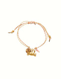 Bohem Summer Bracelet w Crab Charm & Mineral Stones