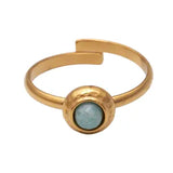 Luca Adjustable Ring w Mineral Stones