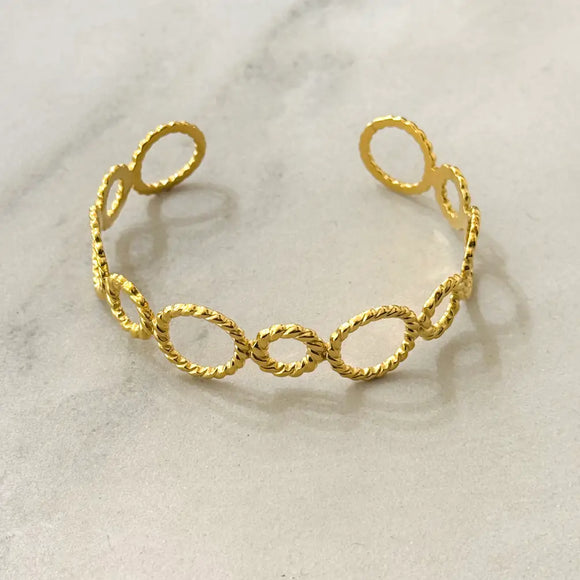 Bubble Stainless Steel Bangle Bracelet