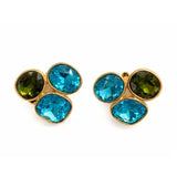 Eran Stud Earrings W Color Zirconias