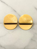 The Moon Brushed Gold Stud Earrings  