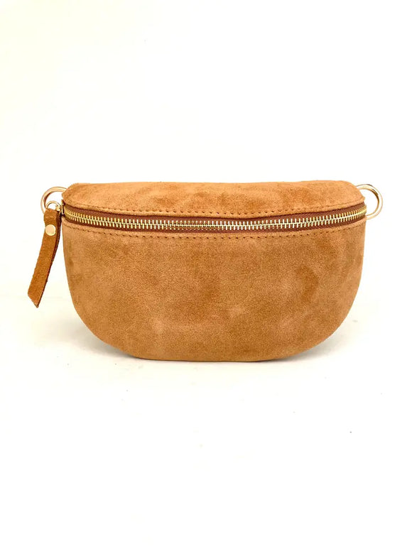 CASSETTE - Suede Fanny Pack Light Brown