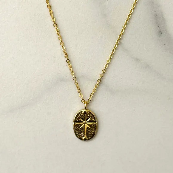 Stainless Steel Northern Star Motiffed Necklace 