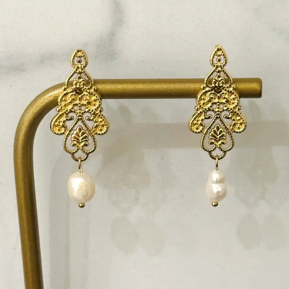 Elion Ethnic Motiff Dangle Earrings  