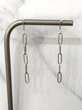 Stainless Steel Chain Dangle Earrings 