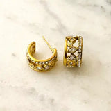 Levi Hoop Earrings w Zirconium Stonesvv