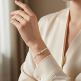 Nishi Pearl Look Stainless Steel Bracelet