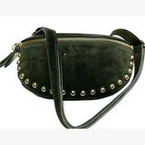 Cassette - Suede Fanny Pack w Metal Beads