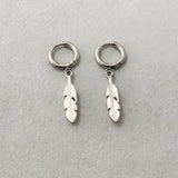 Feather Hoop Earrings